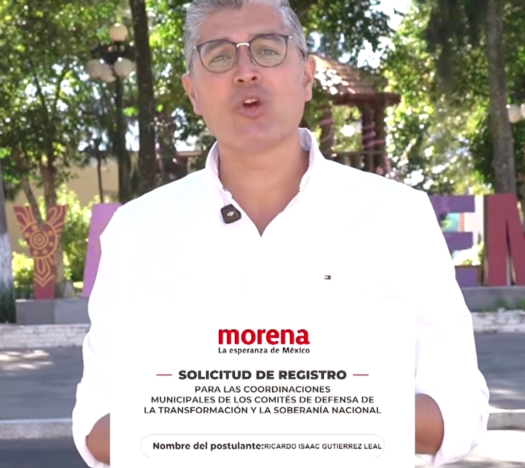 Se registra Ricardo Gutiérrez Leal por la coordinación de Morena en Yauhquemehcan